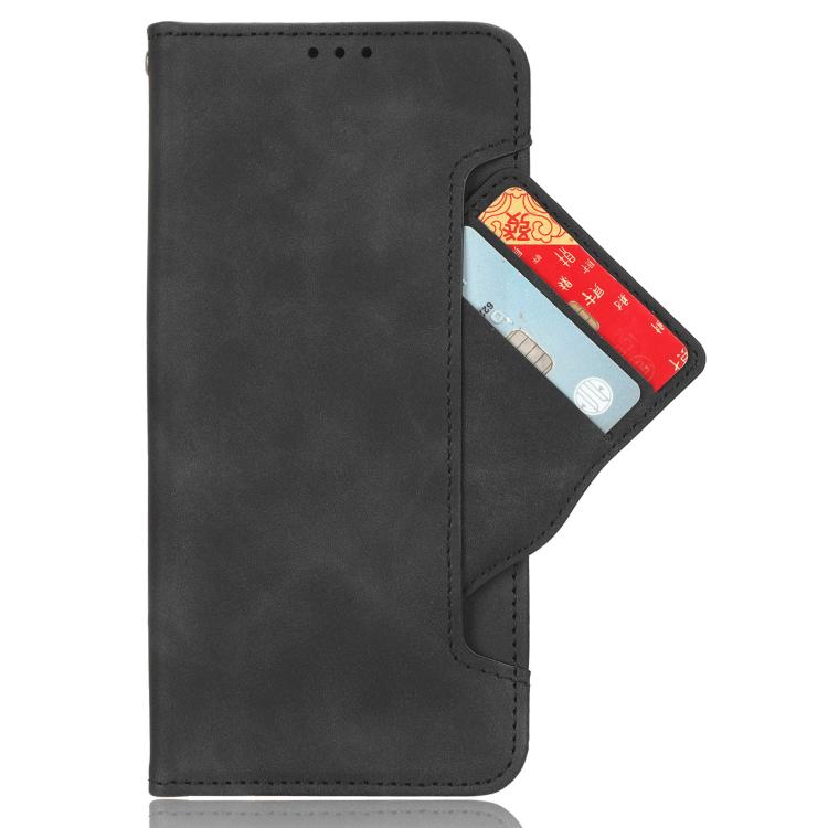 Funda de Piel Textura Becerro con Ranuras para Tarjetas para Oukitel C57S (Negra)