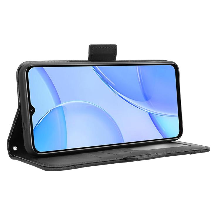 Funda de Piel Textura Becerro con Ranuras para Tarjetas para Oukitel C57S (Negra)