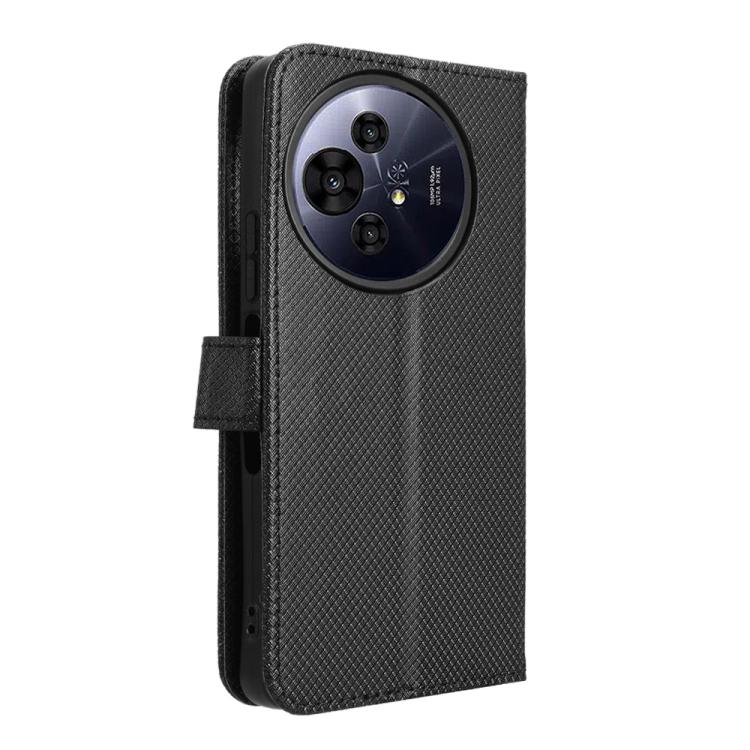 Funda de Cuero con Textura de Diamante para TCL 50 Nxtpaper 5G (Negra)