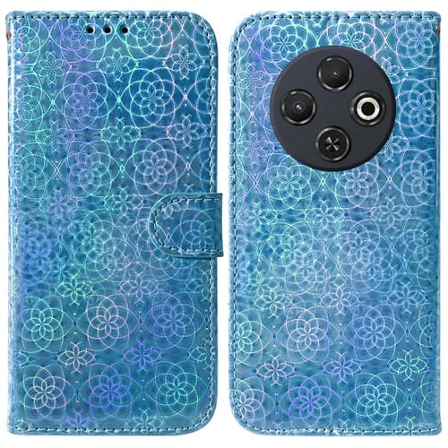 Funda de Cuero con Hebilla Magnética para Teléfono Tecno Spark 30C (Azul)