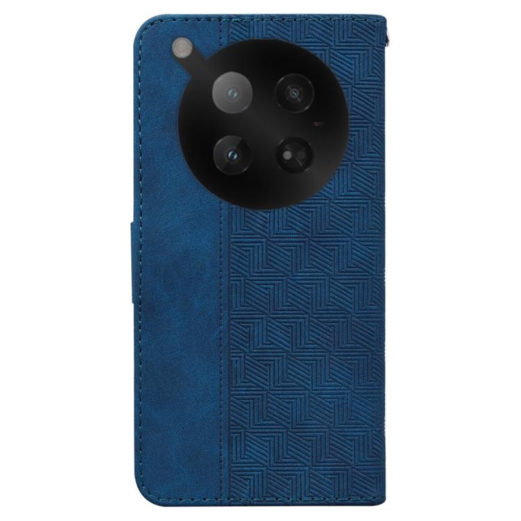 Funda de cuero con relieve geométrico para Infinix Zero 40 4G/5G (azul)