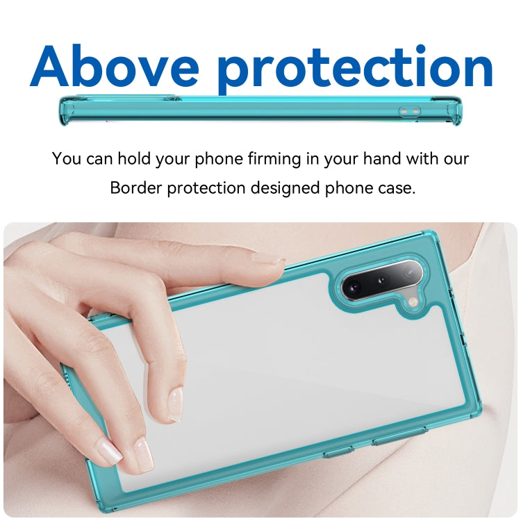 Para Samsung Galaxy Note10 Colorful Series Acrylic + TPU Phone Case (Azul transparente)