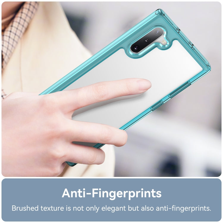 Para Samsung Galaxy Note10 Colorful Series Acrylic + TPU Phone Case (Azul transparente)
