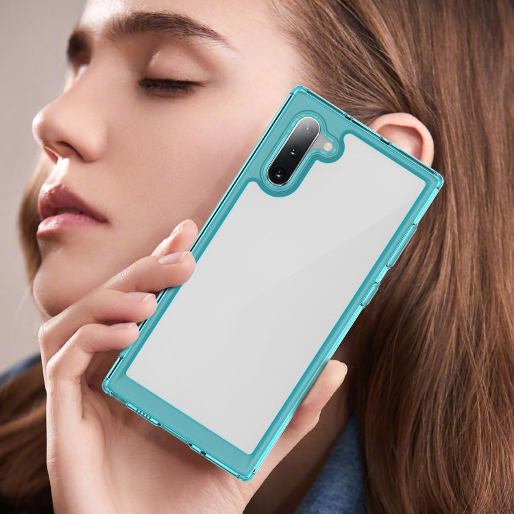 Para Samsung Galaxy Note10 Colorful Series Acrylic + TPU Phone Case (Azul transparente)