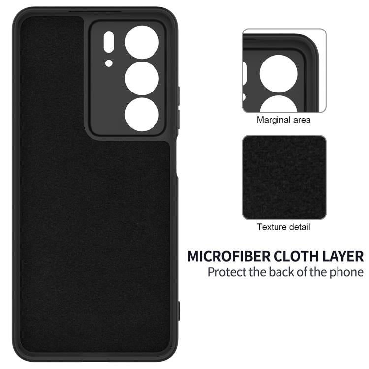 Funda de Silicona Líquida a Prueba de Golpes para Realme C75X (Color Puro, Negra)