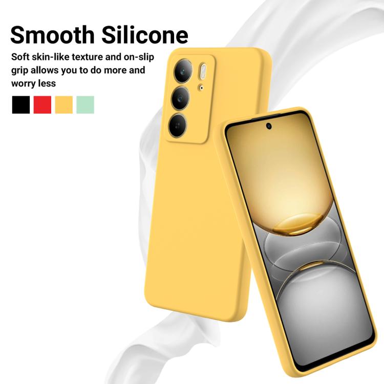 Funda de Silicona Líquida a Prueba de Golpes para Realme C75X (Amarilla)
