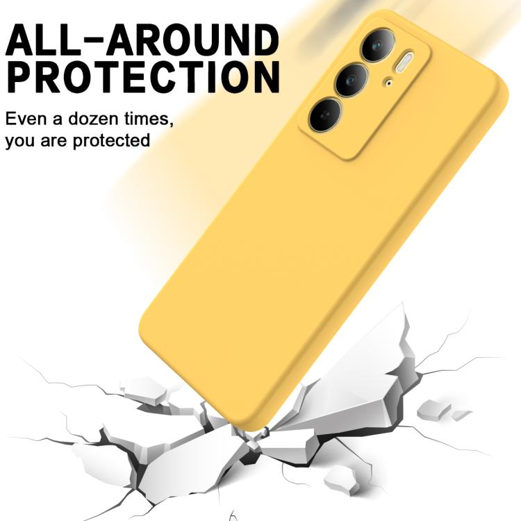 Funda de Silicona Líquida a Prueba de Golpes para Realme C75X (Amarilla)