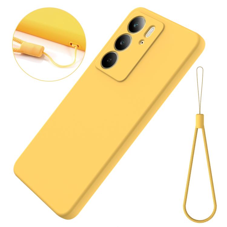 Funda de Silicona Líquida a Prueba de Golpes para Realme C75X (Amarilla)
