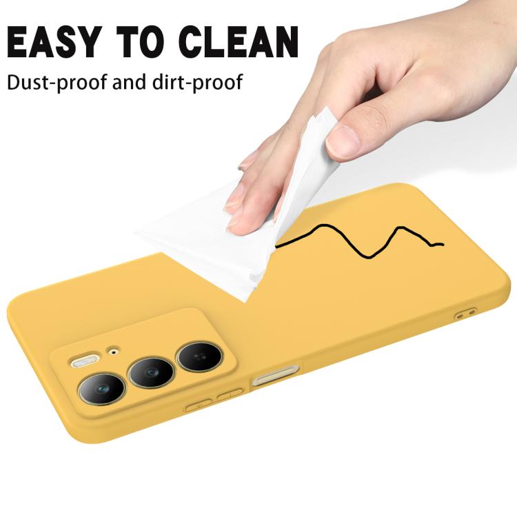 Funda de Silicona Líquida a Prueba de Golpes para Realme C75X (Amarilla)