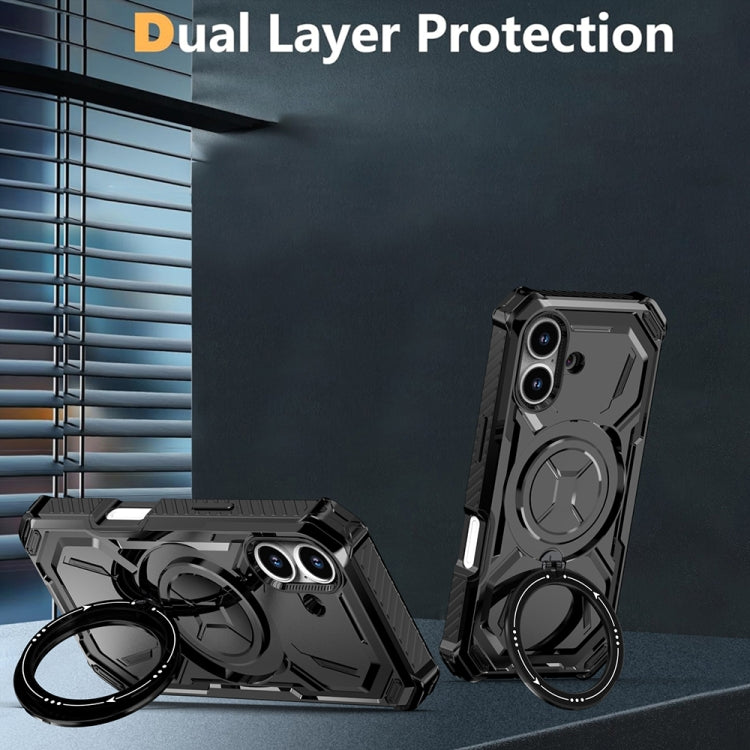 Funda para Teléfono Armor Series iPhone 16 con Soporte (Negra)