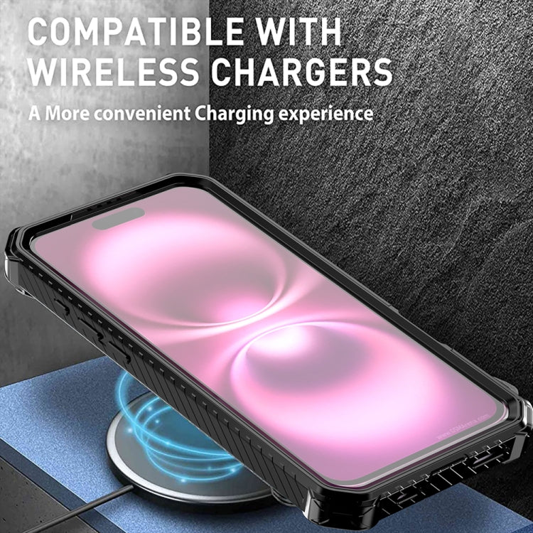 Funda para Teléfono Armor Series iPhone 16 con Soporte (Negra)