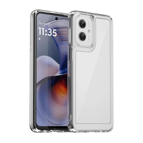 Funda híbrida acrílico y TPU Motorola Moto G55 5G serie colorida (Transparente)