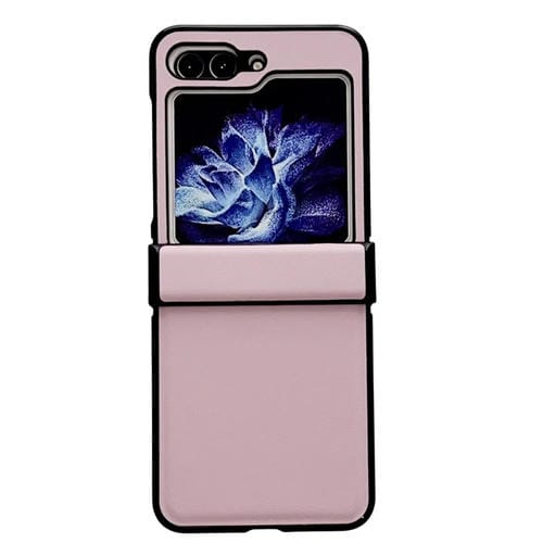 Para Samsung Galaxy Z Flip5 Funda de teléfono a prueba de golpes con bisagra de color puro (rosa)