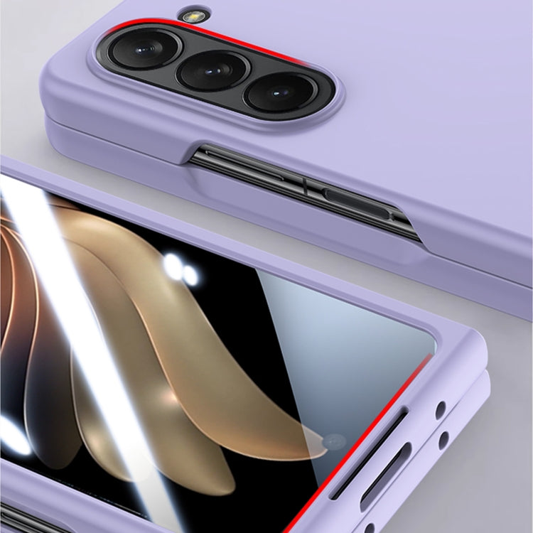 Para Samsung Galaxy Z Fold5 PC integrada Skin Feel Funda para teléfono a prueba de golpes (Flaming Orange)