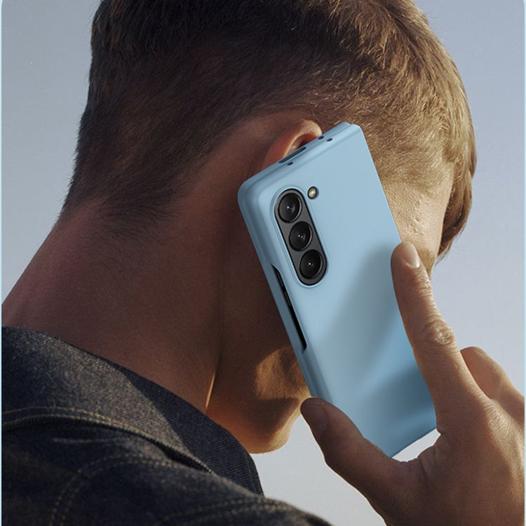 Para Samsung Galaxy Z Fold5 PC integrada Skin Feel Funda para teléfono a prueba de golpes (Negro)