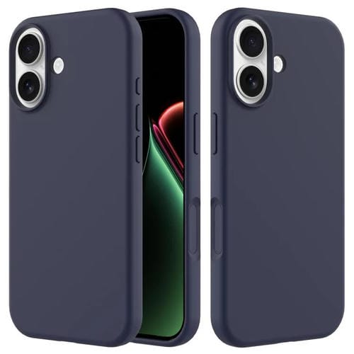 Funda de silicona de color sólido para iPhone 17 (azul medianoche)