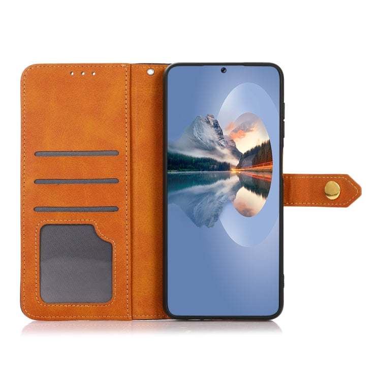 Funda de Cuero con Tapa para OnePlus Nord 13 Khazneh (Azul) Textura Piel de Vaca