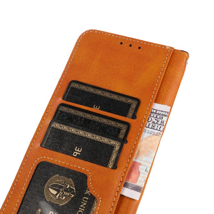 Funda de Cuero con Tapa para OnePlus 13R Global Khazneh con Textura Piel de Vaca (Negra)