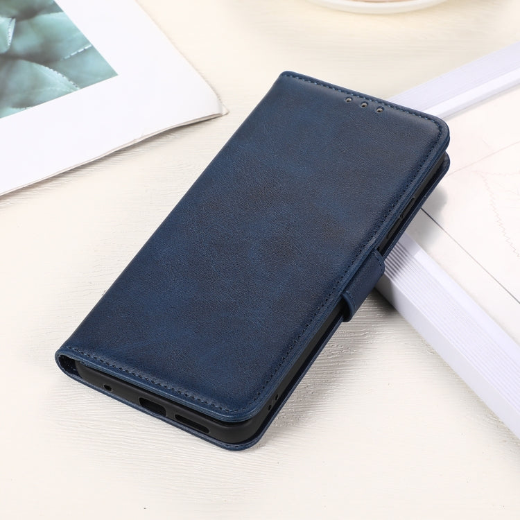 Funda de Piel con Textura de Vaca para OnePlus Nord 13 (Azul)