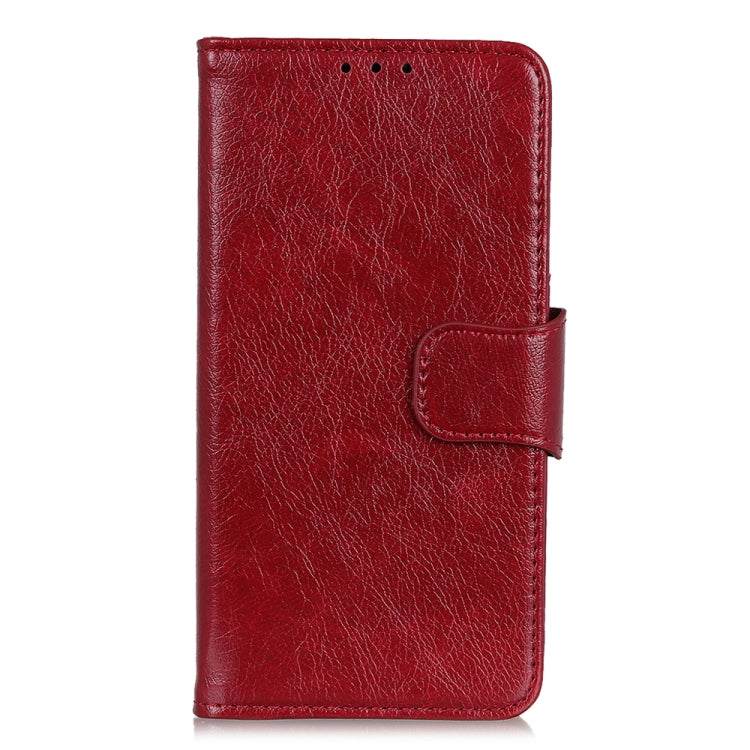 Funda de Cuero Textura Nappa para OnePlus Nord 13 (Rojo)