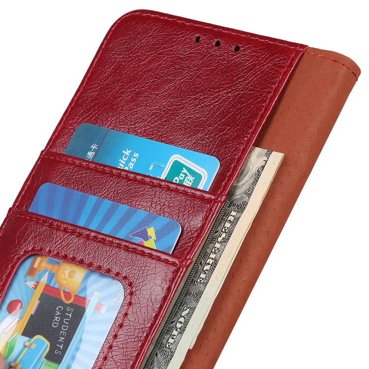 Funda de Cuero Textura Nappa para OnePlus Nord 13 (Rojo)