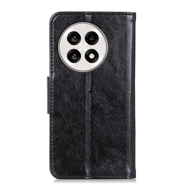 Funda de Cuero Textura Nappa para OnePlus 13R Global (Negra)