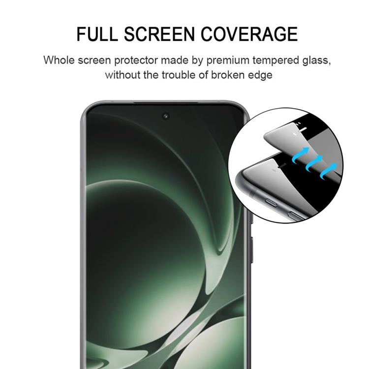 25 protectores de pantalla de vidrio templado con borde curvo 3D 9H HD para Redmi K80 Ultra (negro)