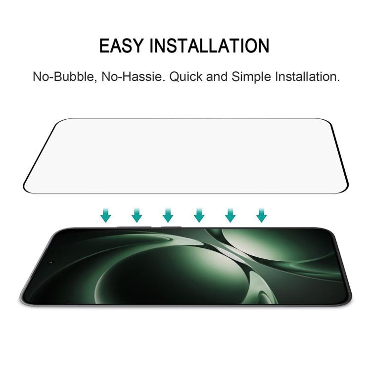 25 protectores de pantalla de vidrio templado con borde curvo 3D 9H HD para Redmi K80 Ultra (negro)