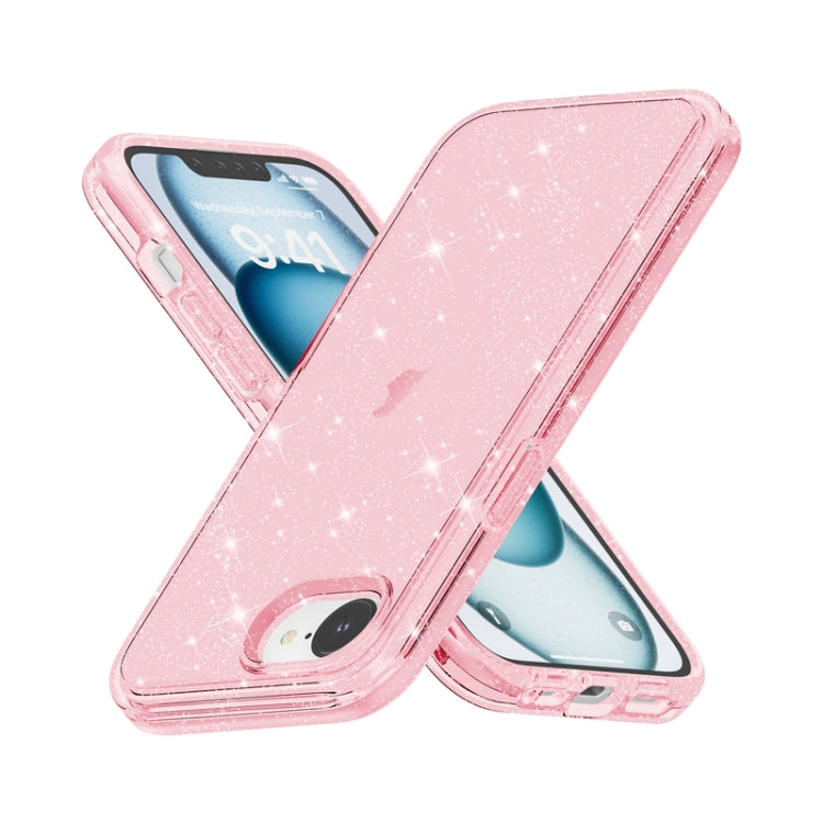 Funda para iPhone 16E a Prueba de Golpes con Purpurina Terminator (Rosa)