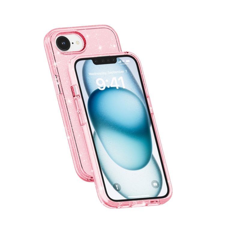 Funda para iPhone 16E a Prueba de Golpes con Purpurina Terminator (Rosa)