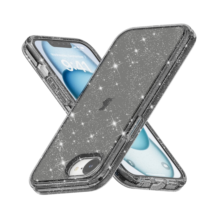 Funda para iPhone 16E a Prueba de Golpes con Purpurina Terminator (Negra)