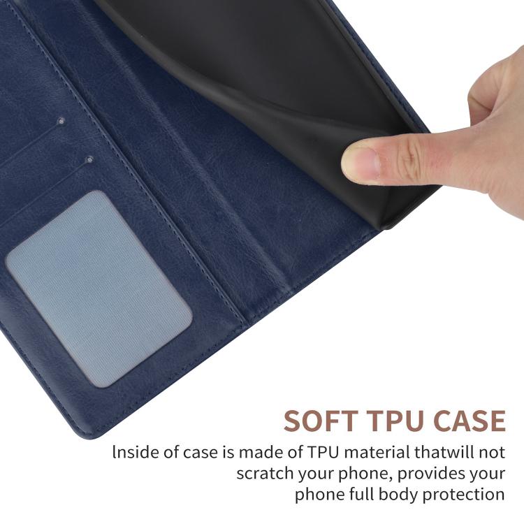 Funda de Cuero con Tapa y Patrón en Forma de y para OnePlus 13R (Azul)