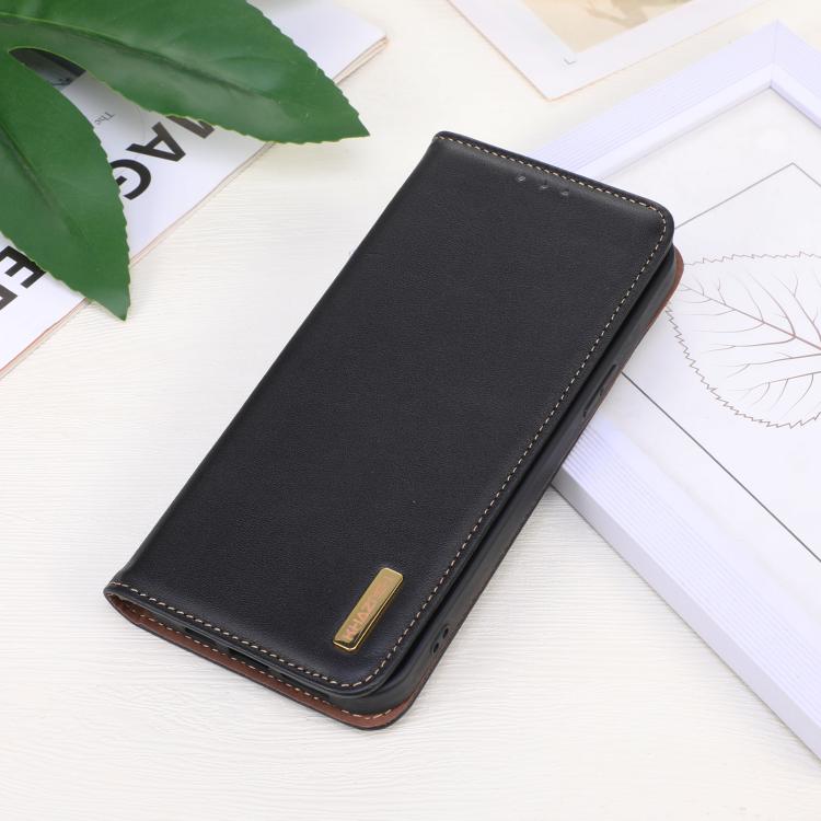 Funda para Teléfono Khazneh Nappa Piel de Vaca para OnePlus Ace 5 Pro / Ace 5 / 13R (Negra)