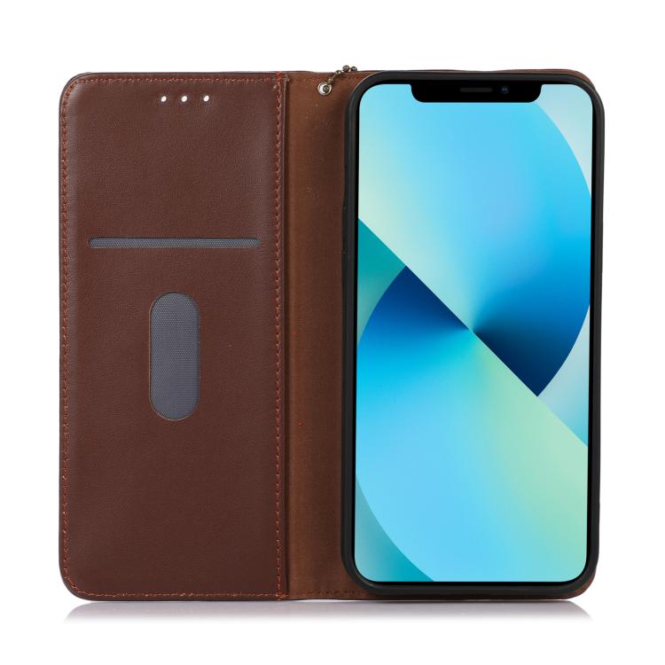 Funda para Teléfono Khazneh Nappa Piel de Vaca para OnePlus Ace 5 Pro / Ace 5 / 13R (Marrón)