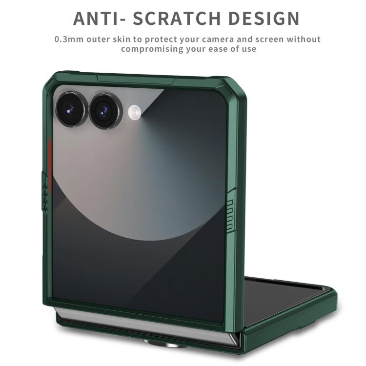 Funda mate antigolpes con protección UV para Samsung Galaxy Z Flip7 5G (verde oscuro)