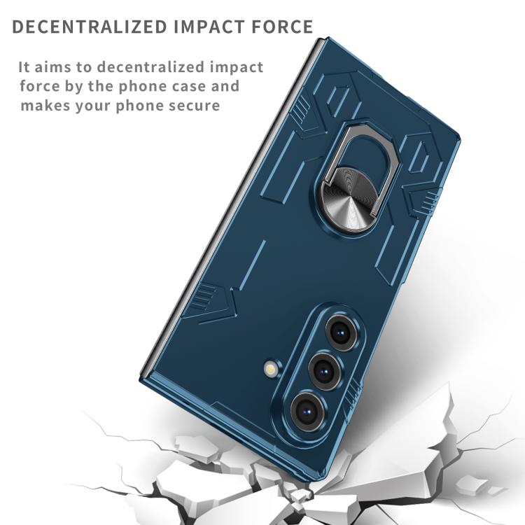 Funda mate antigolpes con protección UV para Samsung Galaxy Z Fold7 5G (azul oscuro)