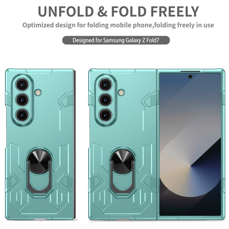 Funda mate antigolpes con protección UV para Samsung Galaxy Z Fold7 5G (azul cielo)