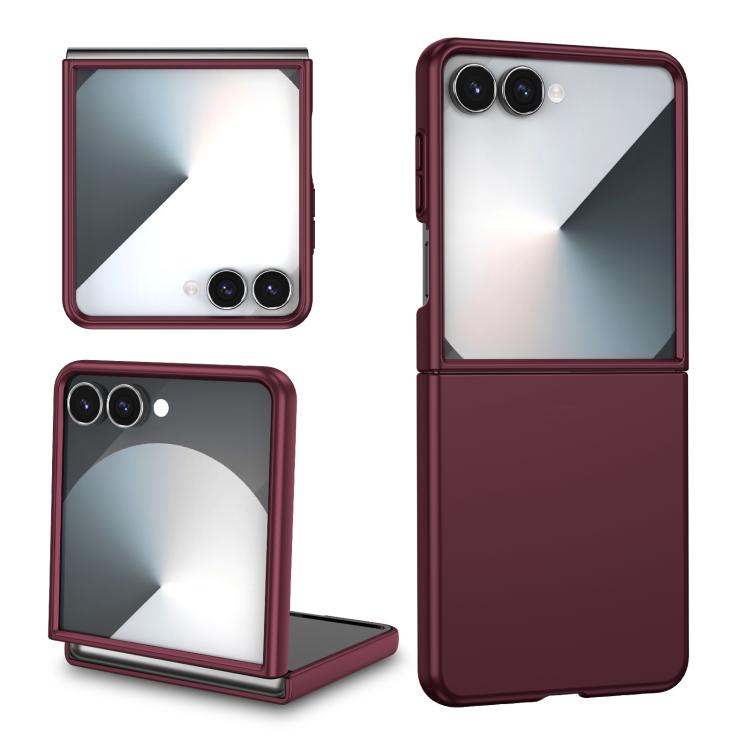 Funda plegable Armor para Samsung Galaxy Z Flip7 5G (rojo vino)