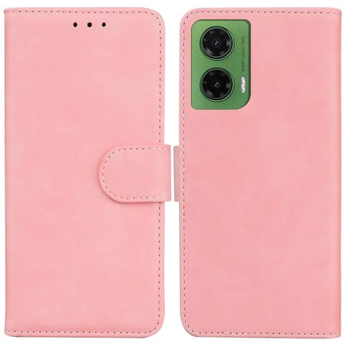 Funda de Cuero con Tapa para Motorola Moto G35 (Rosa) Tacto Sedoso