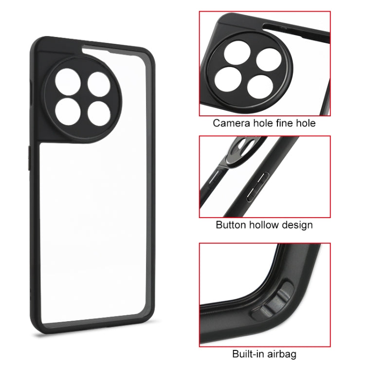 Funda para OnePlus 11 Frosted TPU y Transparente PC (Negro)