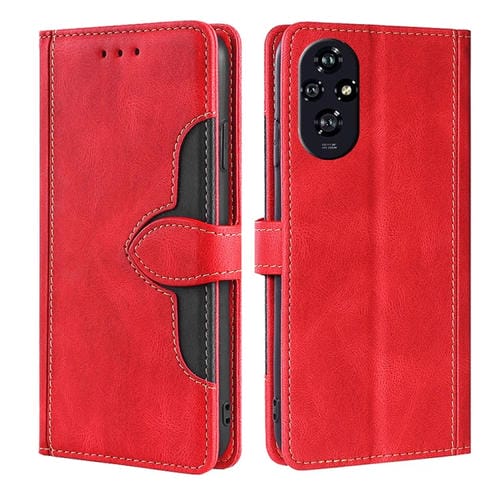 Funda de Cuero con Hebilla Magnética para Honor 200 5G (Rojo)