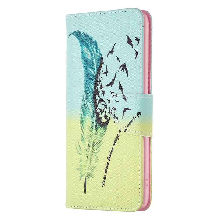 Estuche de Cuero para Nokia G42 con Patrón de Dibujo Coloreado y Pluma