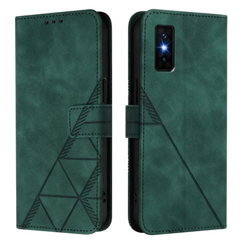 Funda de cuero con relieve 3D para Infinix GT 30 Pro (Verde oscuro)
