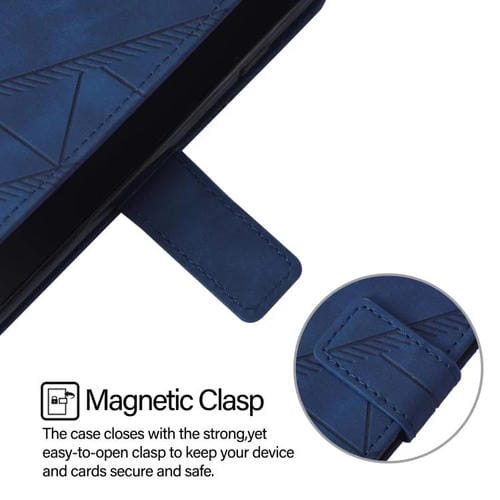 Funda de cuero con relieve 3D para Tecno Pop 10 (azul)