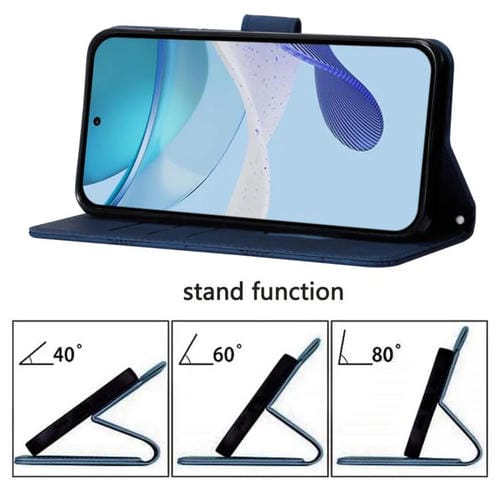 Funda de cuero con relieve 3D para Tecno Pop 10 (azul)