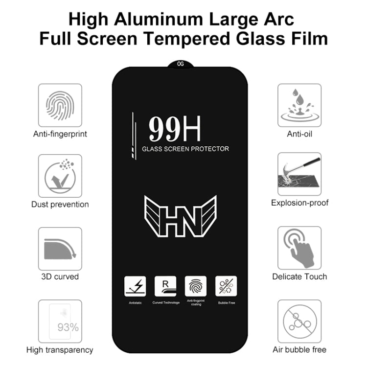 Película de Vidrio Templado para iPhone 15 Pantalla Completa Arco Grande Aluminio Alto (25PCs) - MOVILSTORE