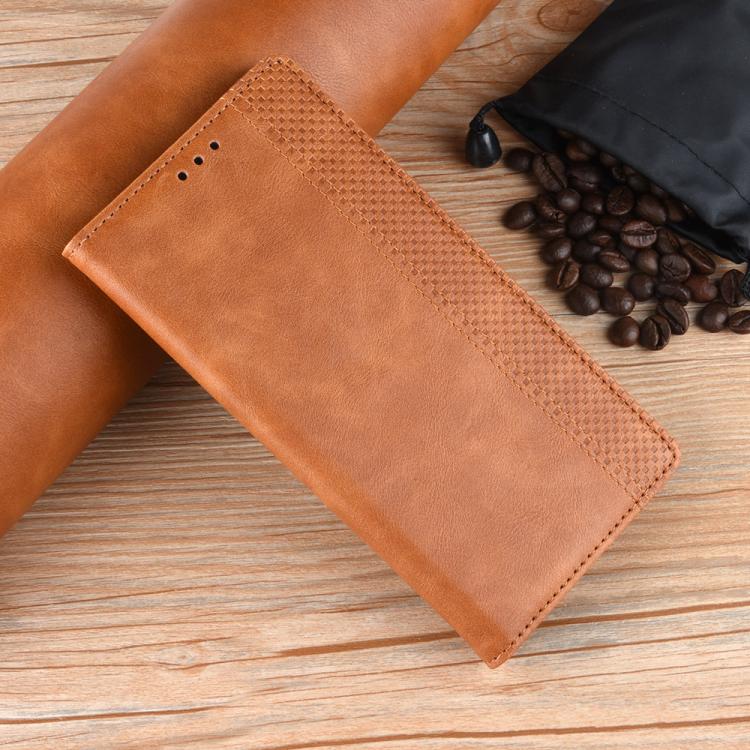 Funda de Cuero Cubot Max 5 Textura Retro Hebilla Magnética (Marrón)