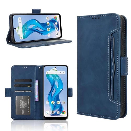 Funda de Piel Textura Becerro con Ranuras para Tarjetas para ZTE Nubia S 5G A403Zt (Azul)