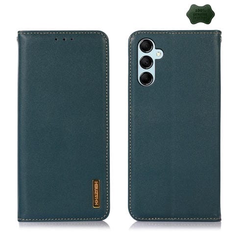 Funda para Teléfono Samsung Galaxy A55 5G Khazneh Nappa Cuero de Vaca con Capa Superior (Verde)
