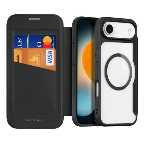 Funda de cuero DUX DUCIS Skin X Pro Series para iPhone 17 Air (negro) con Magsafe PC + TPU